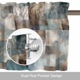 thumbnail image 6 of Marble Teal Valance Curtain Brown Abstract Geometric Lines Window Valances Rod Pocket Short Curtains Window Treatments for Kitchen Bedroom Bathroom Laundry 42" x 12", 6 of 9