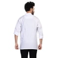 thumbnail image 4 of In-Sattva Men's Double-Breasted Pullover Sattva-Collar Henley Style Kurta Tunic; Pearl White; XL, 4 of 6