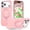 Pink, variant on Magnetic for iPhone 17 Pro Case [Compatible with Mag-safe] with Stand, [Military Grade Drop Protection] Shockproof Translucent Back Slim Protective