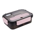 thumbnail image 3 of YIKA Tupperware Container Plastic Lunch Box Fresh-keeping Box Microwave Oven Heating Sealed Thermal Insulation Bento Box Lunch Box With Tableware Kitchen Storage Beige, 3 of 8