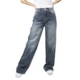 thumbnail image 2 of Jeans Wide Leg Con Textura Juvenil Roman Fashion 6716 Mezclilla Medio Azul Talla 9, 2 of 8