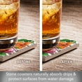 thumbnail image 4 of Thirstystone "Tropical Pink Flamingo" 4-Pack Tumbled Tile Coasters, 4 of 7