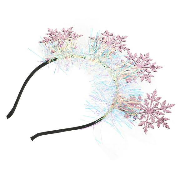 LOLIPPYY Rose Plated Gold Snowflake Headband Christmas Hair Accessory Durable Party Headband for Winter Celebration