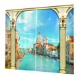 thumbnail image 4 of Cortina de de te de 2 piezas, impermeable, colorida, elegante, 3D, impreso , cortina de de poliéster para baño para Estilo_5 Baoblaze Cortinas de impresión digital 3D, 4 of 8