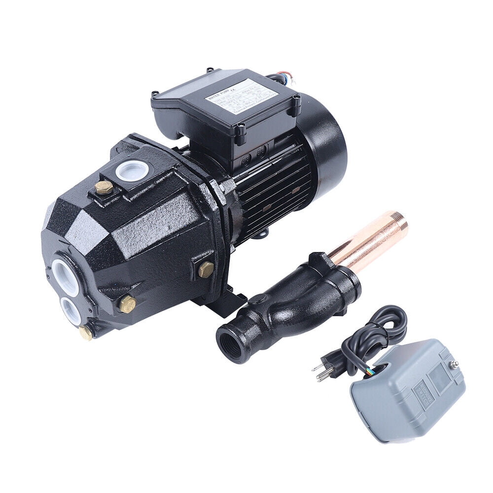750W 110V Shallow/Deep Well Jet Pump Convertible Pump w/ Ejector Kit Well Depth Up for Home Water Supply