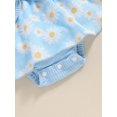 thumbnail image 6 of FEORJGP Kids Toddler Girl Summer One-piece Jumpsuits 0-24M Infant Baby Sleeveless Romper Dress Daisy Print Cute Bow Bodysuits A-line Dress and HeadbanFashion Casual Clothes for Daily Outfits, 6 of 6