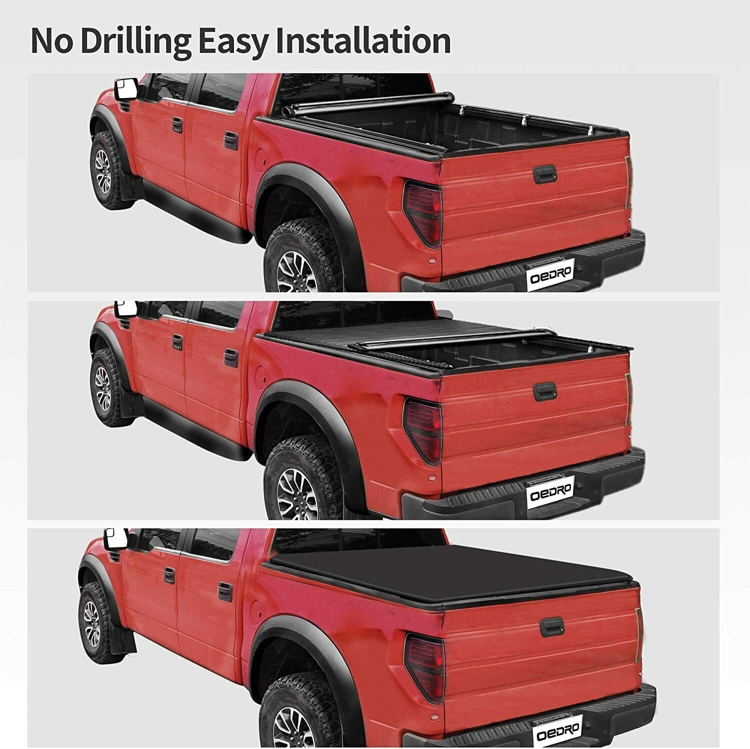 RVNI Roll Up Truck Bed Tonneau Cover for 2015-2025 Ford F-150 F150 5.5 Feet Bed waterproof