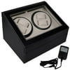 Pu Leather Workmanship Watch Winder with AC Power adapter