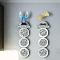 thumbnail image 4 of Set of 2 Crystal Crush Diamond Candle Sconces, Gorgeous Silver Mirrored Wall Sconce, Round Candle Holder Glass Wall Decorations for Home Décor, Living Room, Dining Room., 4 of 7