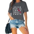 thumbnail image 2 of FUNUONY T-Shirts à Manches Courtes pour Femmes, Col Rond, T-Shirts Graphiques Amusants pour la Saint-Valentin, Gris m, 2 of 6