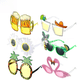 thumbnail image 3 of Vidrios del helado de la piña de las copas de vino del partido del verano de los vidrios del girasol de la playa de la fábrica Hawaii, 3 of 5