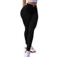 thumbnail image 2 of Women's High Waisted Butt Lifting Skinny Jeans, Stretchy Denim Pants with Pockets, Slim Fit Jeggings for Casual Daily Wear and Going Out Black L, 2 of 6