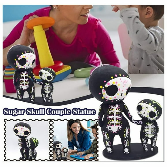 Sugar Skull Coulp Figurine Statues Table Decor Hand Crafts Resin Ornament