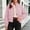 Pink, variant on Hueook Plaid Jacket for Women Stand Collar Zip Up Coat with Pockets Checkered Casual Long Sleeve Bomber Jacket Blue L