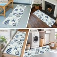 thumbnail image 6 of Summer Marine Life Washable Runner Rugs 2'x6', Ocean Watercolor Sea Conch Starfish Shell Coastal Low Pile Throw Entryway Rug Non-Slip Sturdy Edge Binding Carpet for Indoor Bedside Entrance Bedside, 6 of 9