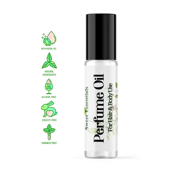 Jasmine Vanilla | Fragrance / Perfume Oil | Made with Organic Oils - Spray on Perfume Oil - Alcohol & Preservative Free (0.33oz Roll-on Bottle)