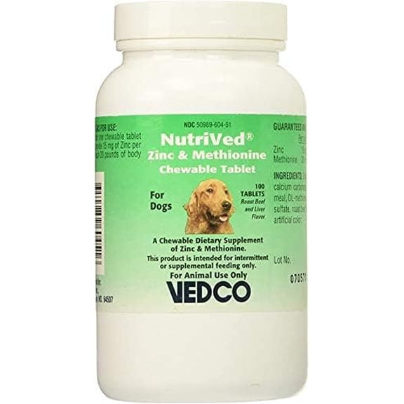 NutriVed ZinPro Chewable Tablets for Dogs 100 count