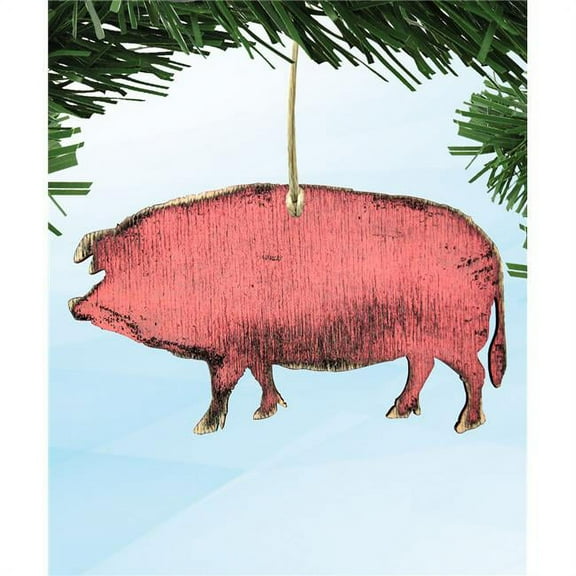 Pig Wooden Ornament