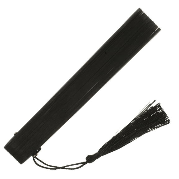 SEWCHICS Folding Silk Fan Black 1Pack for Casual Gatherings Summer Season