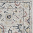 thumbnail image 2 of 5' x 7' Ivory Floral Bordered Wool Indoor Area Rug, 2 of 4