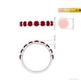 thumbnail image 5 of ANGARA Natural Floating Round 1.35 ct Ruby Semi Eternity Wedding Ring in 14K White Gold for Women (Size-3mm) | July Birthstone, Birthday, Anniversary, Jewelry Gift for Women | Natural Ruby Ring, 5 of 10