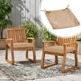 thumbnail image 2 of RUIKI Waterproof Cushion Cover, Outdoor Oxford Fabric with Zipper and Long Tie Straps, Wind Proof Fade Resistant Replacement Slipcover for Patio Garden Chair, Khaki, 2 of 9