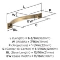 thumbnail image 3 of Amerock Sheffield 5-1/16 inch (128mm) Center-to-Center Champagne Bronze Cabinet Pull, 10 Pack, 3 of 4