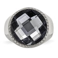 thumbnail image 4 of White Stainless Steel Ring Band Fashion Glass Grey, 4 of 6