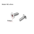 thumbnail image 2 of Uxcell M2x6mm Computer Screw Fastener Silver Tone 3.8mm Dia Screw Head 100 Pack, 2 of 5