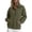 Army Green*, variant on RUTAYY Women's Sweatshirt Long Sleeve Solid Color Quarter Zip Stand Collar Front Pocket Pullover Tops Beige