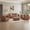 Sunset Rust, variant on Roundhill Furniture Wilson 4-Piece Living Room Set, Sofa Loveseat Cuddle Chair and Ottoman, Olive Green