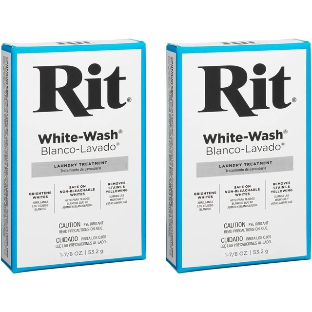 Tinte para telas Rit Dye, jabón blanco en polvo, 55 ml (paquete de dos)