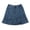 Blue, variant on LYMAYTER 5-14Y Girls Denim Casual Short Skirt Solid Ruffle Hem Regular Fit Stretch Waist Children Wear