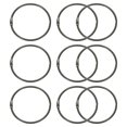 thumbnail image 1 of Uxcell 9Pcs Loose Leaf Binder Rings, 3.9 Inch Metal Open Card Rings Heavy Duty Book Rings for Key Index Card Rings Paper Rings Office, Black, 1 of 7