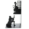thumbnail image 3 of Bookend, Rugged And Durable Rounded Corner Design Space Saving Wrought Iron Book Holder  For Homes Schools For Offices And Libraries Man And Woman, 3 of 8