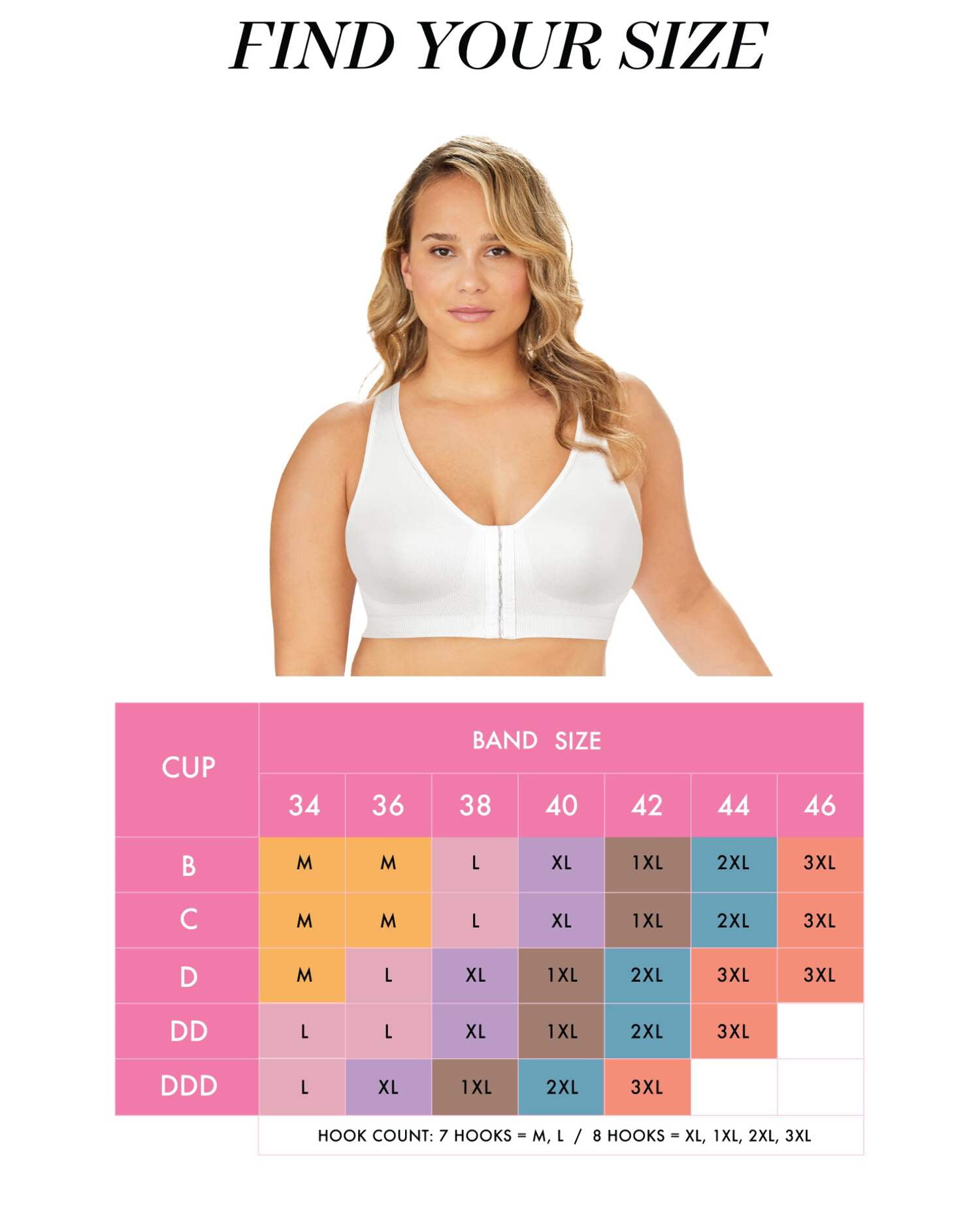 Exquisite Form 5101000 Fully® Seamless Wireless Full Coverage Bra with Front Closure