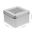 thumbnail image 2 of WEUVEB Caja Metálica Cuadrada Plateada Con Transparente Para Almacenar Té Especias Y Accesorios, 2 of 6