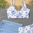 thumbnail image 5 of CAUYDY Children Girls Teen Girls Summer Swimsuit 2 Pcs Bathing Suits Tween Girls Cute Bikini Tankini Sets with Cover Ups Beach Skirt for Kid 10T 11T 12T 13T (Sizes 11-12 Years,D01-Light Blue), 5 of 5