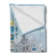 thumbnail image 2 of Christmas Soft Flannel Fleece Blanket, Noel Time at Amsterdam Canal with Historical Famous Buildings North Europe Design, Cozy Plush for Indoor and Outdoor Use, 60" x 80", Multicolor, by Ambesonne, 2 of 5