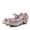 Pink, variant on Piuwrlz Kids Glitter Crystal Shoes Girls Closed Toe Shoe New Dance Low Heel Dress Flats Gold Size 4 Years