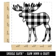 thumbnail image 2 of Plaid Moose Buffalo Print Square Rubber Stamp Stamping Scrapbooking Crafting - Small 1.25in, 2 of 7