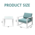 thumbnail image 7 of Superjoe 3 Pcs Outdoor Patio Furniture Sets Aluminum Frame Patio Chairs Conversation Set with Coffee Table,White, 7 of 7