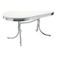 thumbnail image 1 of Coaster Retro Contemporary Wood Oval Shape Dining Table in White, 1 of 7