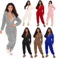 thumbnail image 2 of Conjunto de pijama con capucha para mujer, ropa de dormir de manga larga con cremallera, de felpa cálida, Sexy, a la moda, para invierno, 2024, 2 of 4