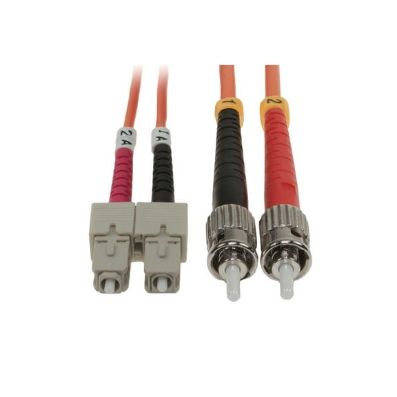 SF Cable ST-SC Duplex Multimode 50/125 Fiber Optic Cable, 1 meter
