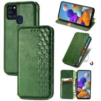 Galaxy A21S Wallet Case, Dteck Premium PU Leather Flip Folio Wallet Case with Card Slot Magnetic Closure Case for Samsung Galaxy A21s SM-A217 ,Green