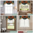 thumbnail image 6 of Tie Up Valances for Windows, Vintage Floral Adjustable Valance Curtains Window Treatment for Living Room, Boho Red White Floral Leaves Country Vintage Rod Pocket Kitchen Curtains & Drapes 42x18 Inch, 6 of 9