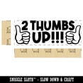 thumbnail image 2 of Two Thumbs Up Teacher Student School Self-Inking Rubber Stamp Ink Stamper - Pink Ink - Large 2-3/4 Inch, 2 of 7