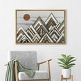 thumbnail image 3 of PixonSign Framed Canvas Print Wall Art Wood Panel Mountain Range Nature Wilderness Digital Art Wood Panel Landscape Farmhouse/Country Relax/Calm/Cozy Geometric Abstract - 16"x24" Natural, 3 of 5