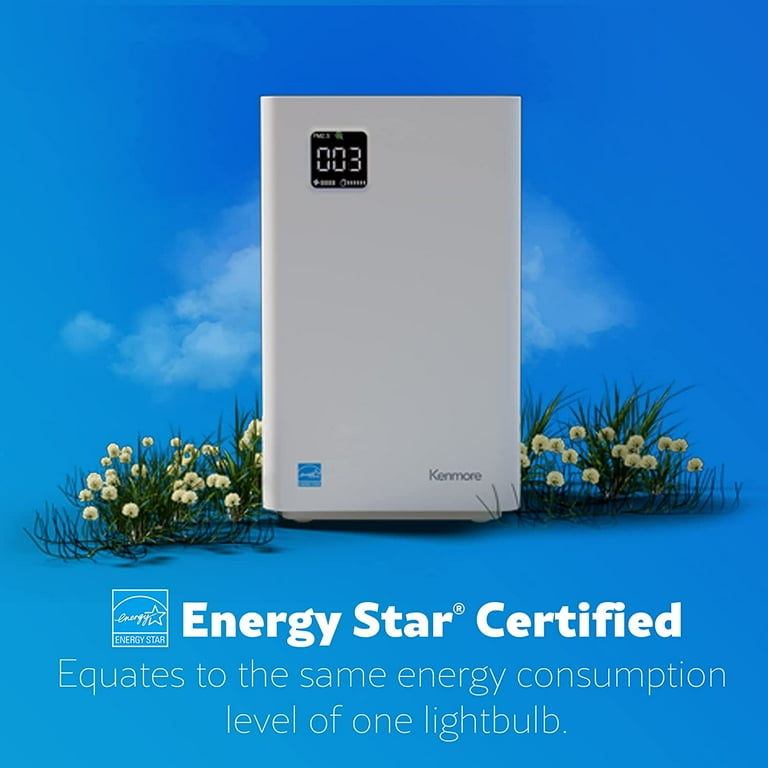Air Purifier H13 True HEPA Filters 3 Stage Filtration Up to 1200 sq. ft. Kenmore PM2010
